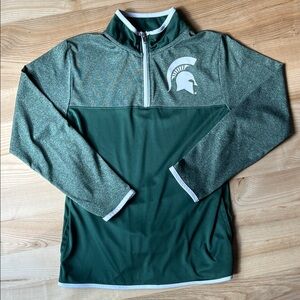 Pro Edge Forest Green Zip-Up Sweater